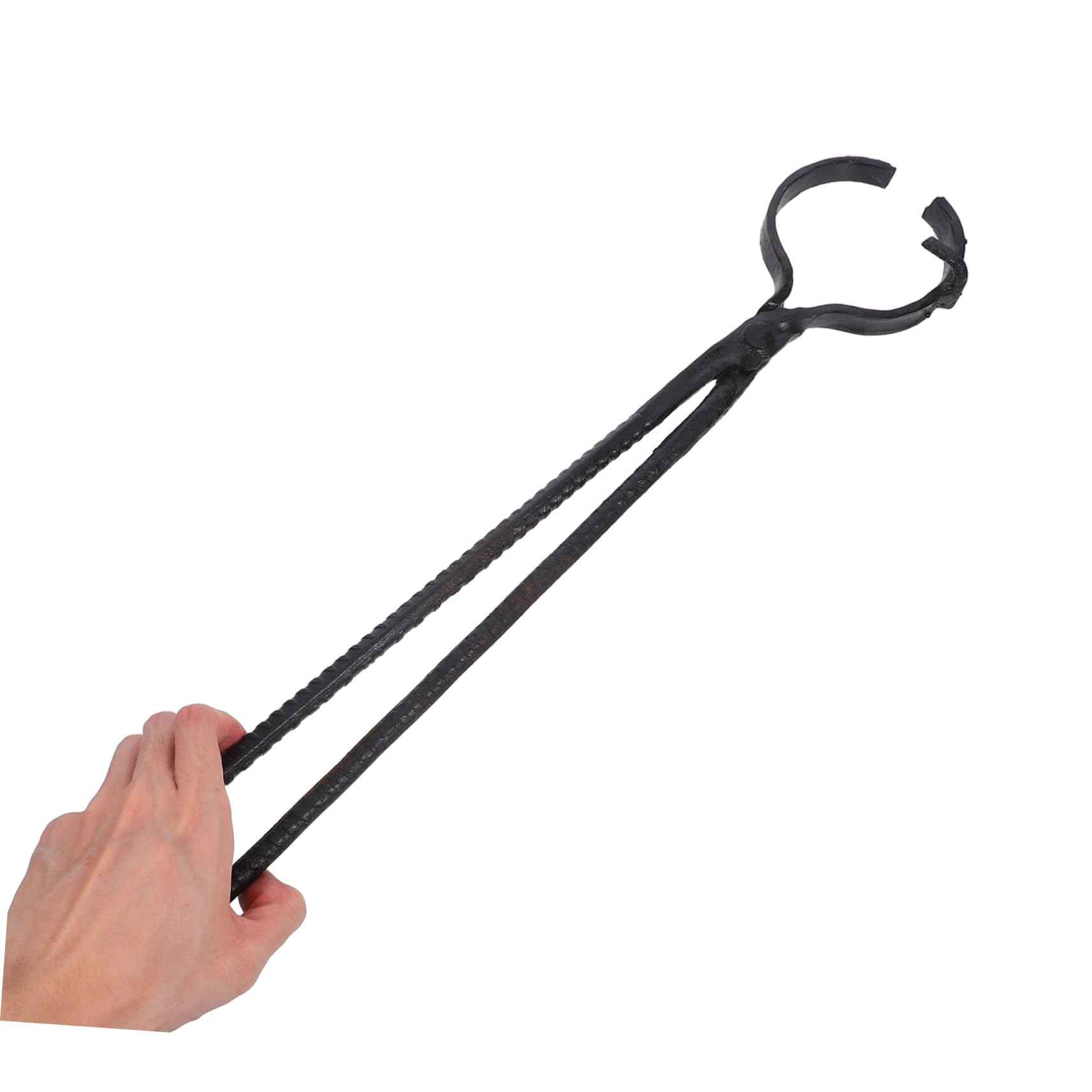 DOITOOL Pinza per Crogiolo in Acciaio al Carbonio Nero per Gioiellieri | Uso Professionale, Adatta a Metallo e Rame, per Lavorazioni su Larga Scala, Presa Confortevole Resistente al Calore