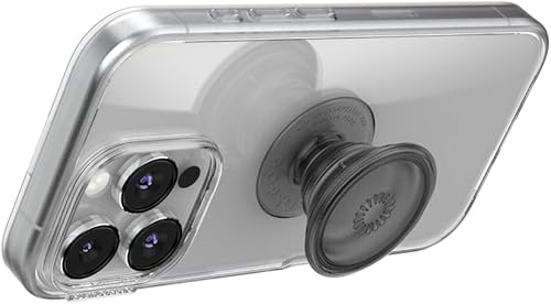 Miniatura 18 de PopSockets - Agarre translúcido para teléfono con soporte expandible, PopSockets para teléfono, color Disco negro Negro (Black Disco)