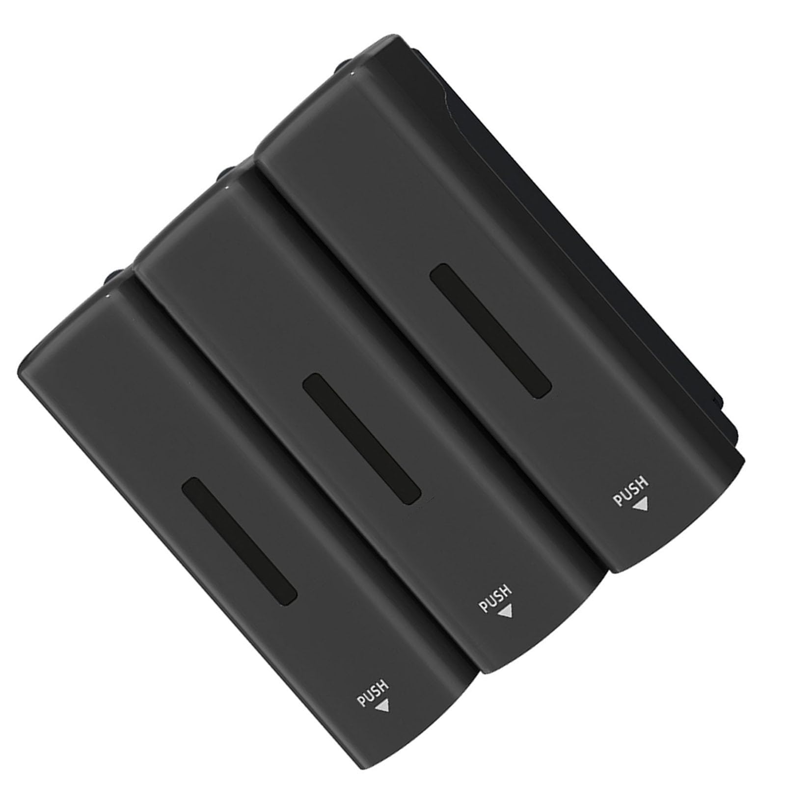 Dispensador de jabón Manual de 3 cámaras, Montaje en Pared, Bomba a Prueba de Fugas, Apertura Amplia para hoteles, hogares, cocinas, Capacidad de 3 x 350 ml (Gris)