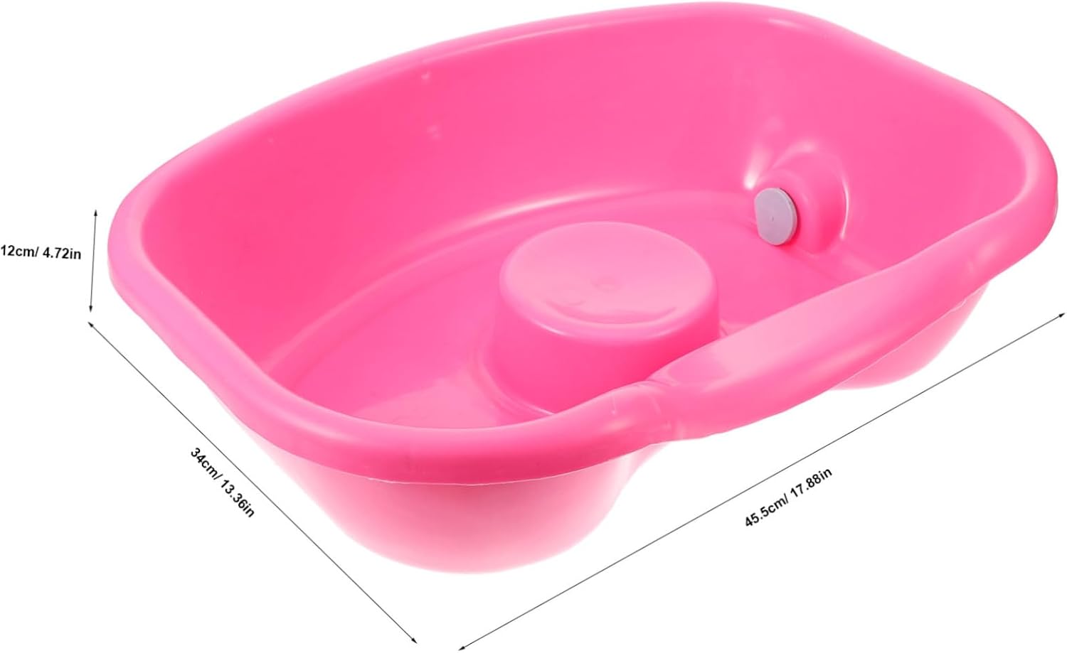 KOMBIUDA Household Hair Washing Basin for Elderly and Disabled Portable Shampoo Bowl for Bedridden Patients Comfortable Support for and Neck for Home Use and Tube