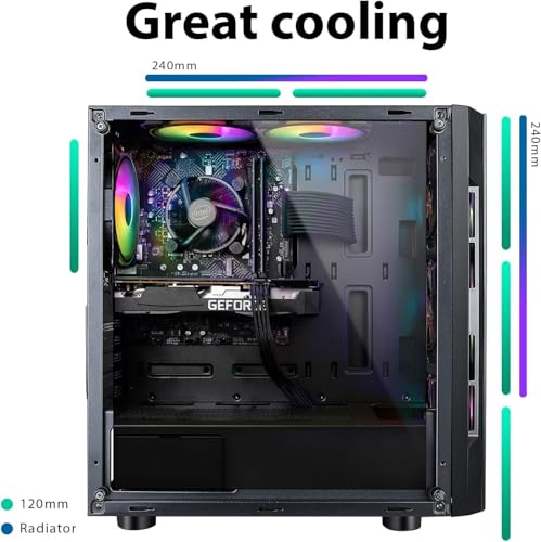RGB | Gaming PC, AMD Ryzen 5 CPU 4.2GHz • Radeon™ Graphics • 16GB RAM • 1TB + 256GB SSD • WIFI • Windows 11 Pro - Image 2