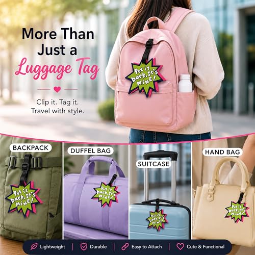 Image of Storite 2 Pk PVC Luggage /Bag /Travel ID Label Tags (Multicolor) | for Suitcase & School Bags Identifier Name Address Label with Plastic Strap