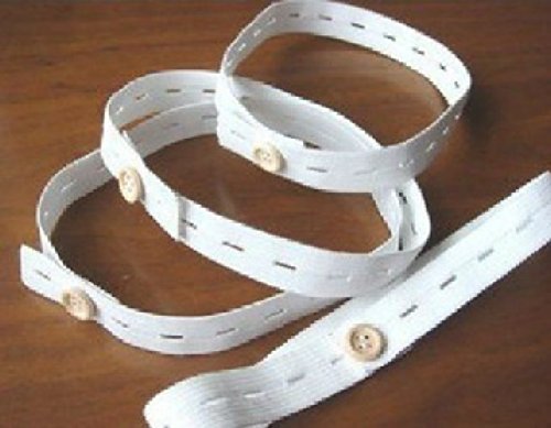 Nastro Elastico Con Occhiello Per Abbigliamento – Bianco, Larghezza 2 Cm, Lunghezza 40 Metri