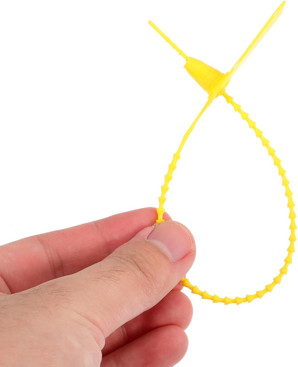 Disposable Zip Ties 100pcs Label Plastic Fasteners Plastic Tags Yellow Tie Tags with String Disposable Self-Locking Tie Disposable Tamper Proof Portable Tamper Seals