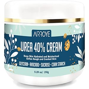 Urea 40% Foot Cream, Foot Cream for Cracked Heels and Dry Skin,Natural Moisturizes Nourishes Softens Dry, Rough Skin. 5.29OZ