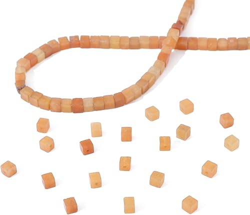 Vista 69 de Cuentas de piedra cuadrada de amatista natural de 0.156 x 0.157 pulgadas, 85 cuentas de piedras semipreciosas sueltas