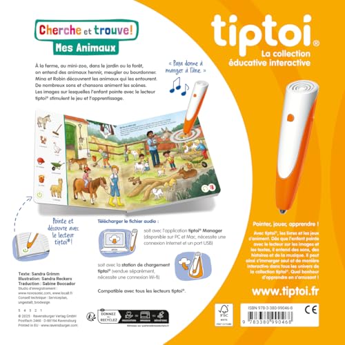 Tiptoi Cherche et trouve: Mes animaux Ravensburger Jeux France - vue 2