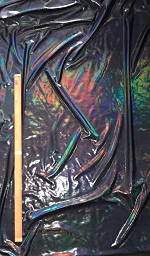 Oil Slick Holographic 4-Way Stretch Spandex - Black