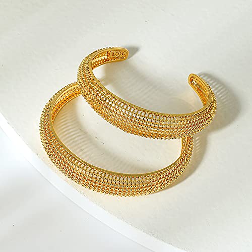 Image of Ethlyn 2pcs /lot 18K Gold Plated Kids Baby /Girls Jewelry Bangles with ring Baby Cute Cuff Bracelets (MY277)