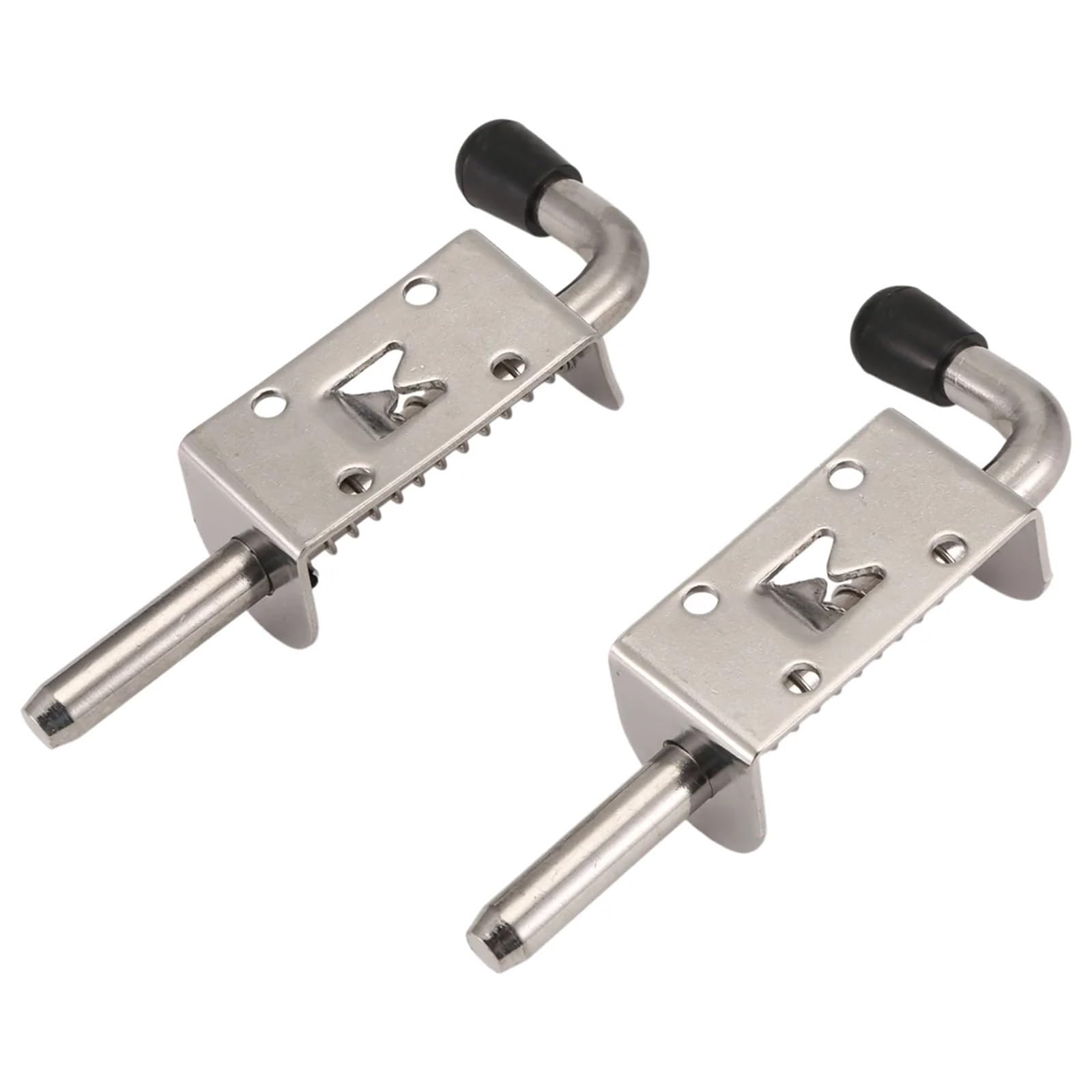 Pestillo con resorte, 10 piezas de acero inoxidable de 5 pulgadas con resorte, perno de barril de 2 mm de grosor, cepillado para puerta de patio, puerta de cobertizo