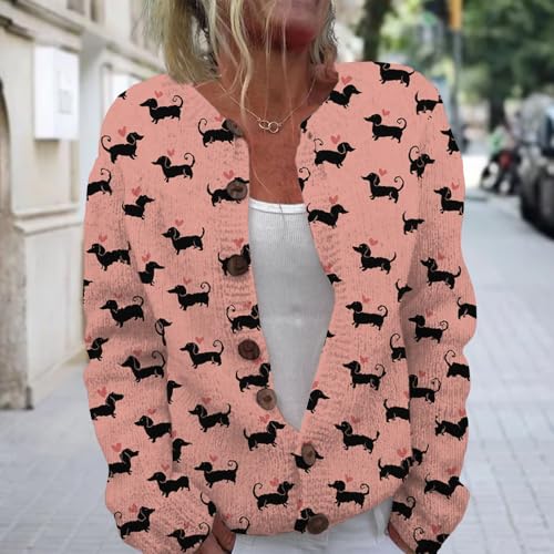 HOTYD Western Cardigan Sweaters for Women Aztec Boho Open Front Knitted Sweater Long Sleeve Button Winter Warm Outwear2