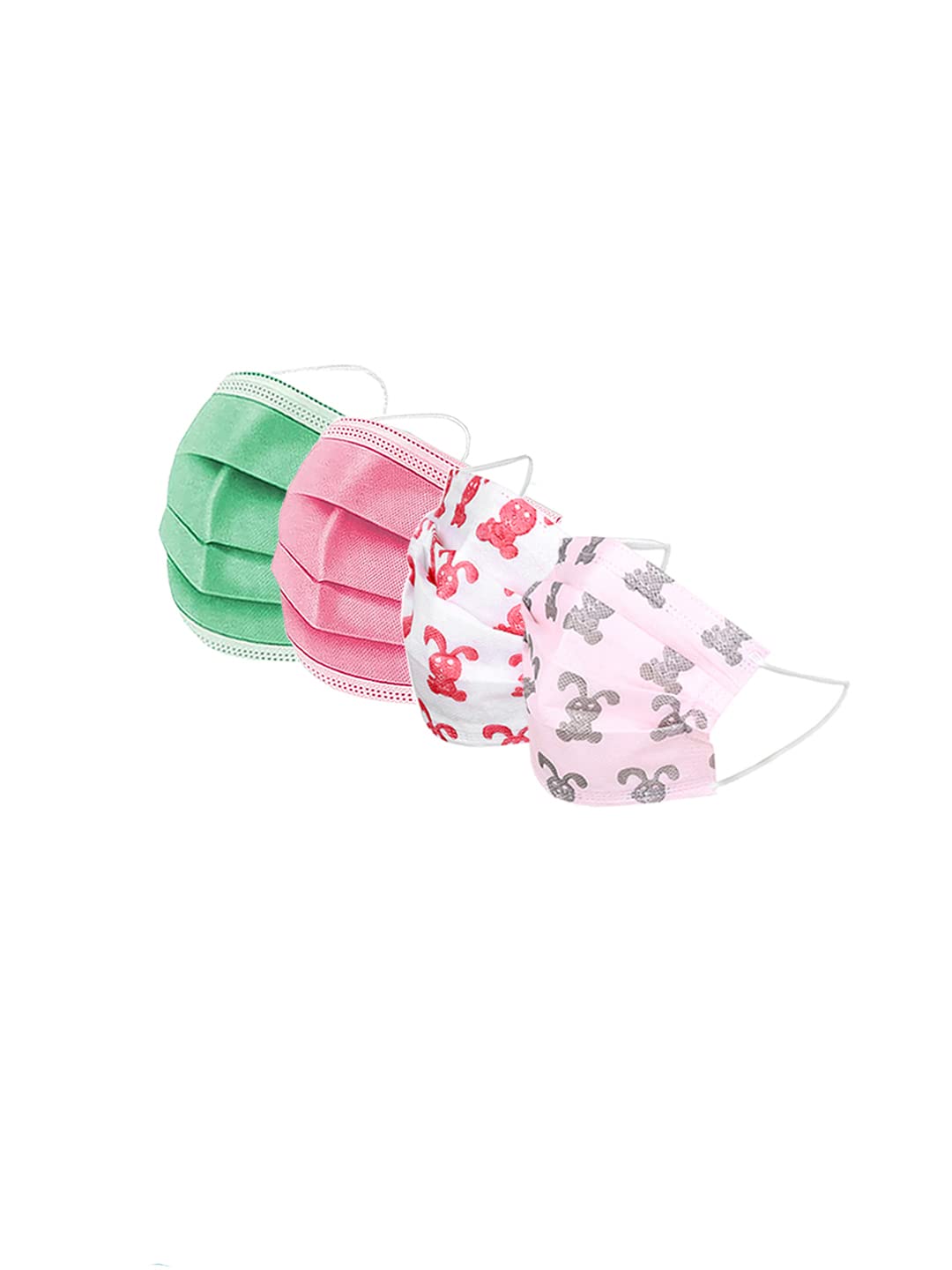 Mango People Kids 3-Ply Disposable Surgical Face Mask, With Adjustable Nose Pin, multi Colors Pack of 1 (100 Count) Kids Face Mask MP-KIDS-Plain & Print (100)_B-image-16