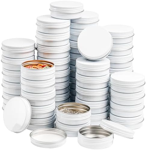 48 Schwarze Alu-Dosen Mit Schraubdeckel – 118 Ml – Ideal Für Cremes, Gewürze Oder Bastelbedarf