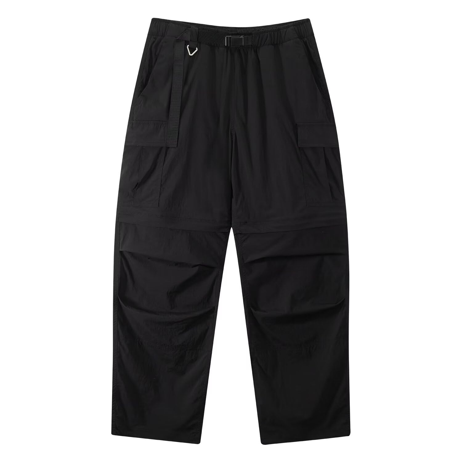 FLYGAGA Pantalones de senderismo para mujer, con cremallera, desmontables, pantalones cortos de verano con cinturón, ligeros, de secado rápido, transpirables, pantalones de trekking, pantalones