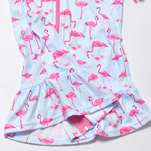Qpancy Girl Swim Cover-Up Flamingo Zip Up Cover Up Terry Hooded Swimsuit Coverups,4T 5T #TOP4