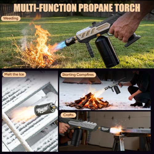 Image of Koackl 25.8 inch CSA Propane Torch Gun 2372F Adjustable Flame BBQ Gray