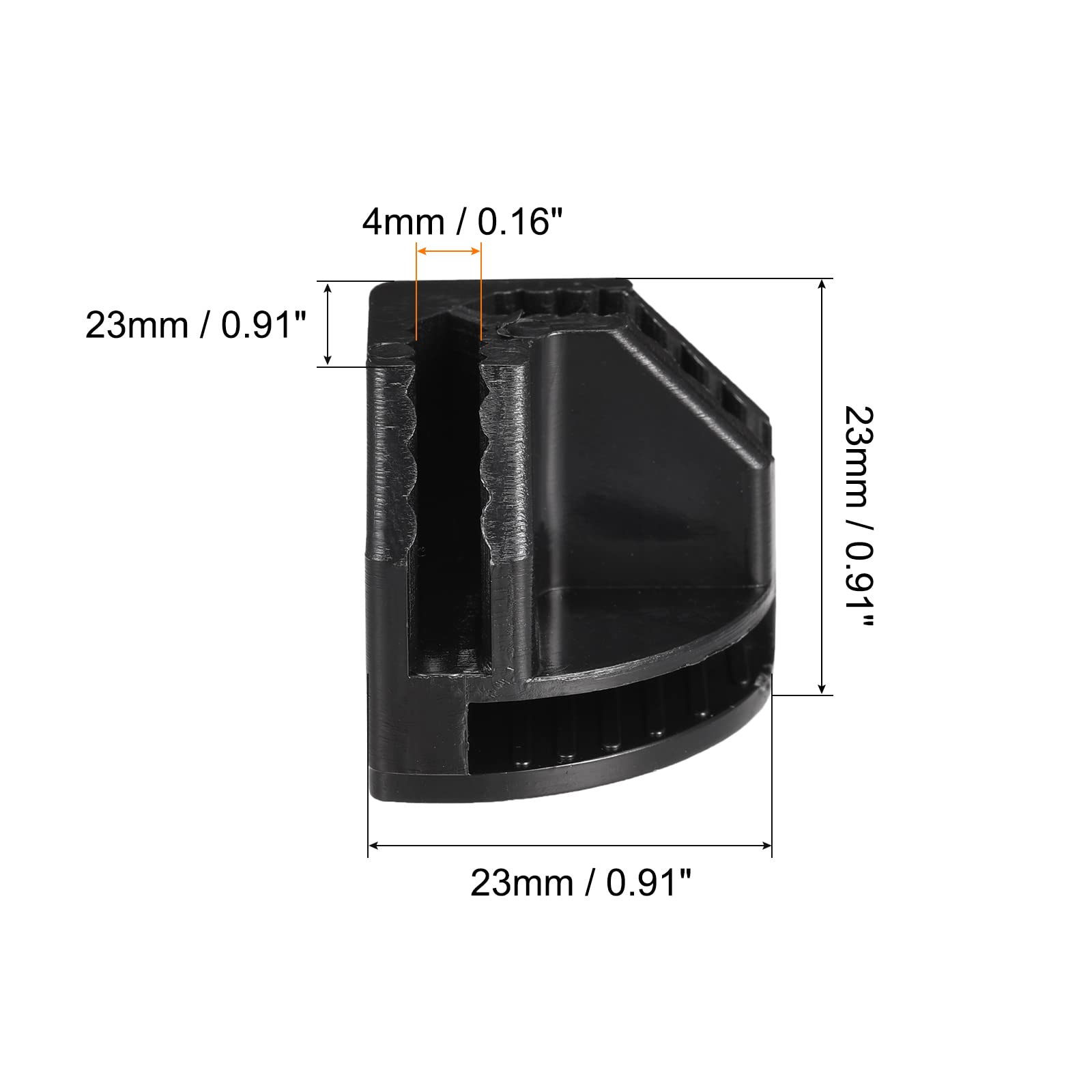 uxcell Plastic Wire Cube Connectors, 23x23mm Grid Buckle Clip for Storage Shelving Cabinet Organizer, Black, 24Pcs