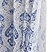 Vintage Damask Print Bedroom Curtains 2 Panel Set Linen Textured Multicolor Medallion Window Curtain Set for Living Room Drapes Kitchen 84