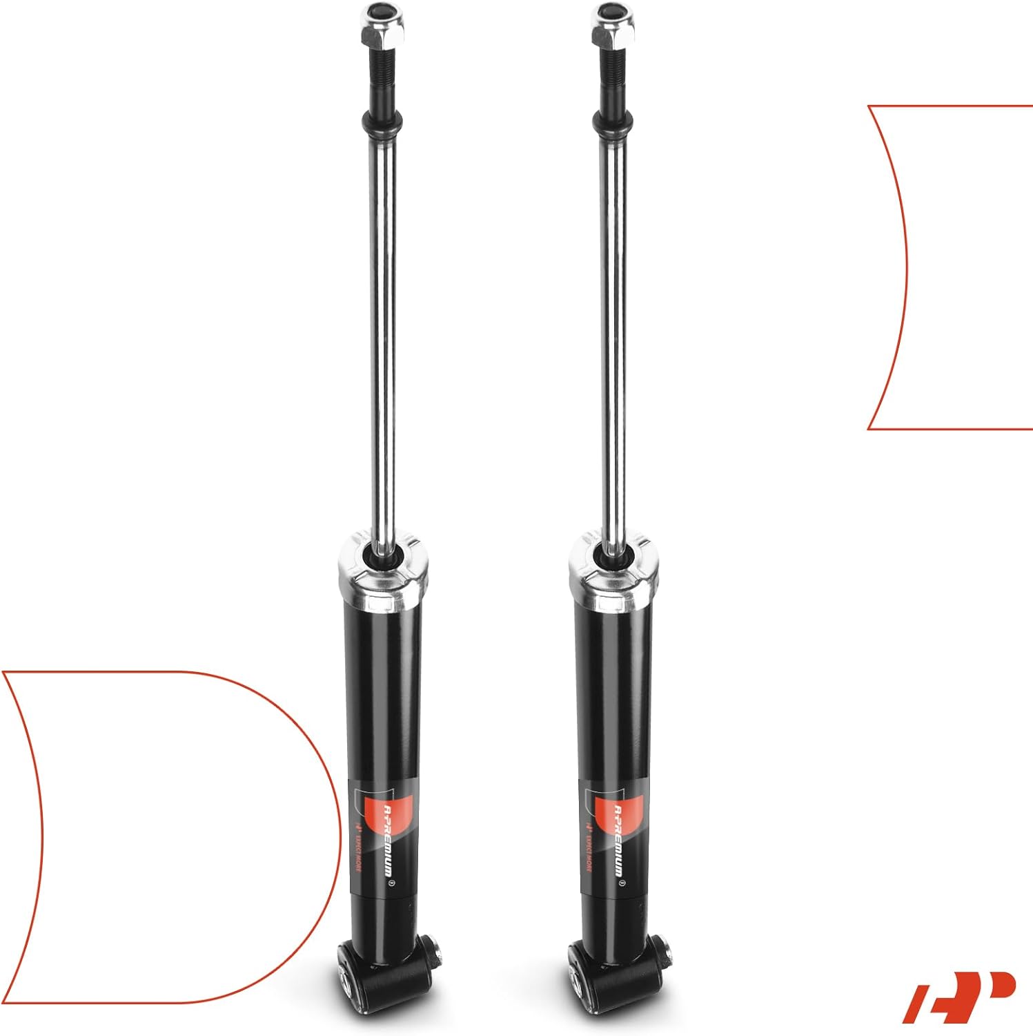 A-Premium Rear Shock Absorber Strut Assembly Compatible with Audi A6 1998-2004, A6 Quattro 1998 & Volkswagen Passat 1998-2005, 2-PC Set