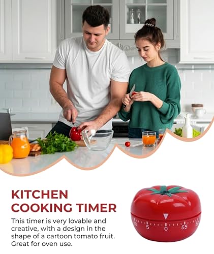 Image of Mechanical Kitchen Timer, Durable Rotary Timer for Cooking, Baking and Workout, Precise Time Measurement, Classic Design with Easy Operation, Ideal for Home and Kitchen Use