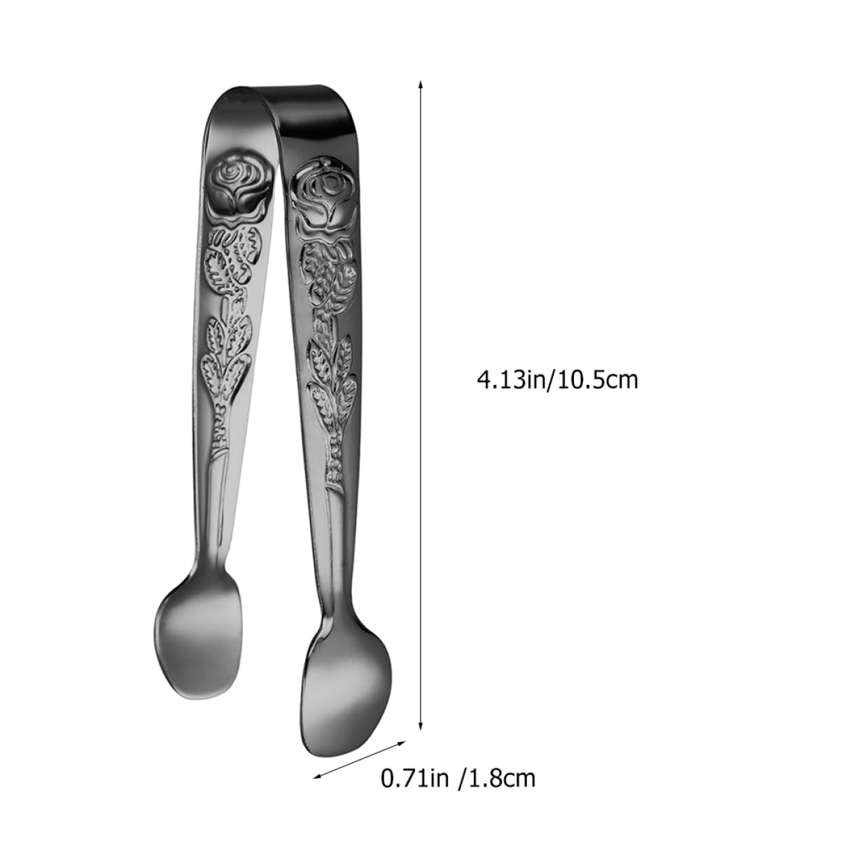 CIYODO Serving Tongs Stainless Steel Clip 2pcs Sugar Cube Tongs Decorative Candy for Buffet