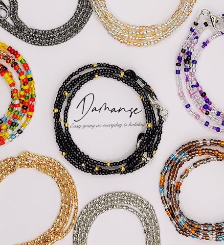 Image of Damanse Eyeglass Chain,8 Pcs Beaded Eye Glasses Strap Holders around Neck For Women