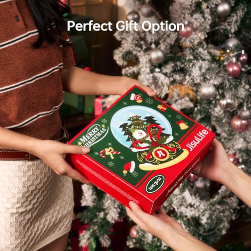 JISULIFE Ventilateur portable 4000 mAh Mini rechargeable, 5 vitesses et jusqu'à 22 h de refroidissement. Idéal pour les voyages, le camping, la plage et le maquillage. Cadeau pour femme, homme – Image 4