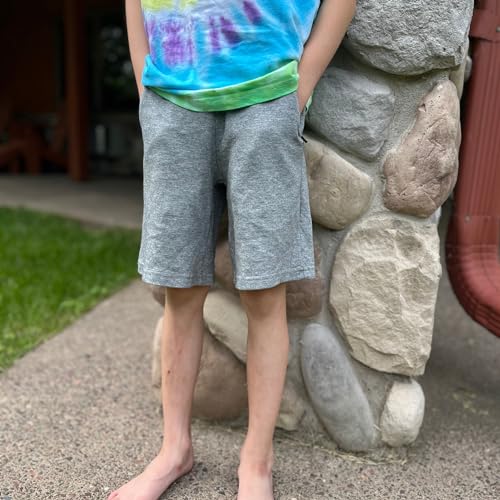 Image of BIG ELEPHANT Boys Cotton Athletic Shorts with Zipper Pockets & Drawstring