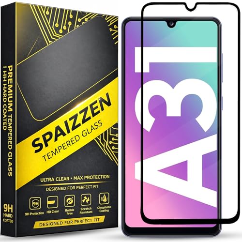 Image of Military-Grade Tempered Glass Screen Protector Compatible for Samsung Galaxy A31 4G with Edge to Edge Coverage and Easy Self Installation kit