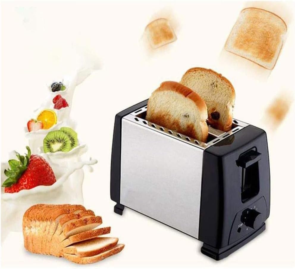 2 Bread Toaster with 6-Level Browning Control, Cancel Button, Removable Crumb Tray, Wide Slots, High-Lift Lever & Cord Storage