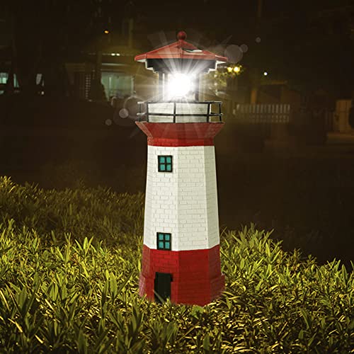 EASYmaxx Faro Solar | 360 Grados, hasta 8 Horas de Faro LED | Sensor de luz Diurna para Encendido y Apagado automático | Inalámbrico, para Exterior e Interior