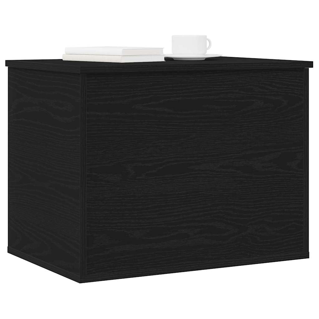 vidaXL Storage Box Black oak 60 x 42 x 46 cm Engineered Wood, Living Room Storage, Rectangular Chest, Modern Organizer Box, Ample Space, Home Solution, Clutter-Free Utility