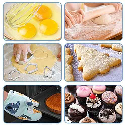 AUBEY 12 Stück Koch-und Backset für Kinder, Backset Kinder und Kinderschürze für 2~6 Jahren, Kinderkochset Chef… – Bild 6