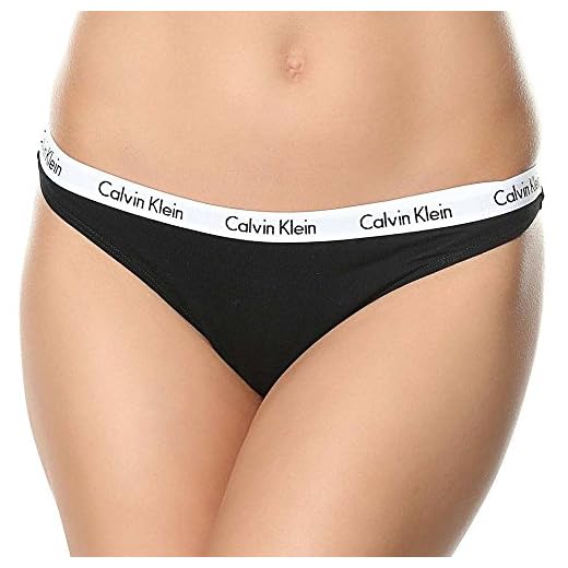 Calvin Klein Carouse, Tanga para Mujer, Negro (black 001), S (Tamaño del fabricante: 36)