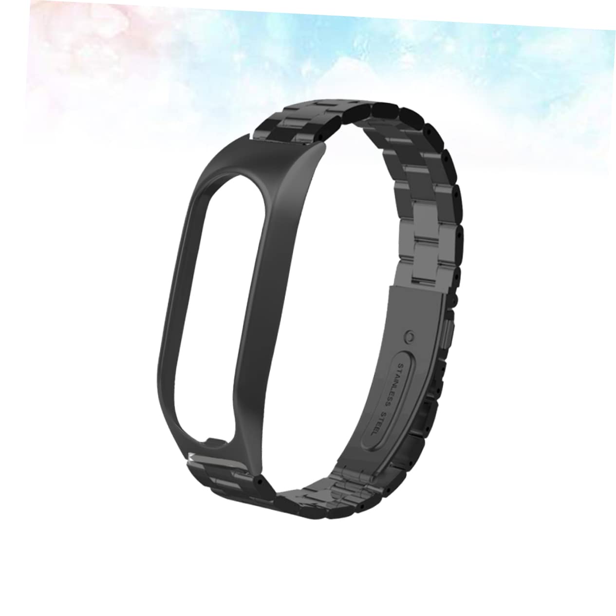 Mikikit 2stücke Ersatzarmband Aus Edelstahl Für Touch Robustes Ergonomisches Design Für Fitnessuhren Kompatibel Mit Touch Cardio Eleganter Stil Für Männer Und Frauen Schwarz