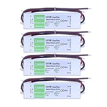 4 قطع AC إلى DC 12V 1.25A 15W مقاوم للماء IP67 سبائك الألومنيوم الطويلة الجهد المنخفض أضواء LED تبديل محول التيار الكهربائي محول محول محول سائق