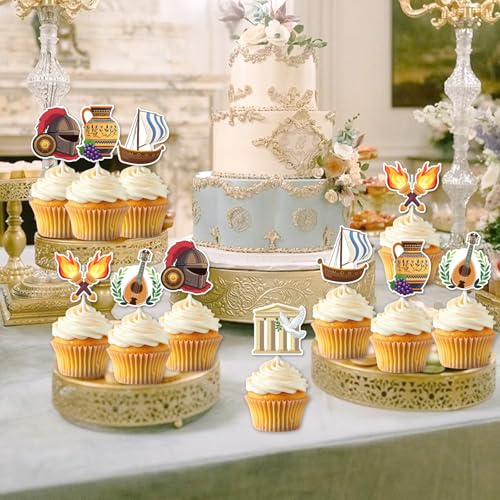 Decoración para cupcakes griegos para transformar dulces simples en postres de dioses 3