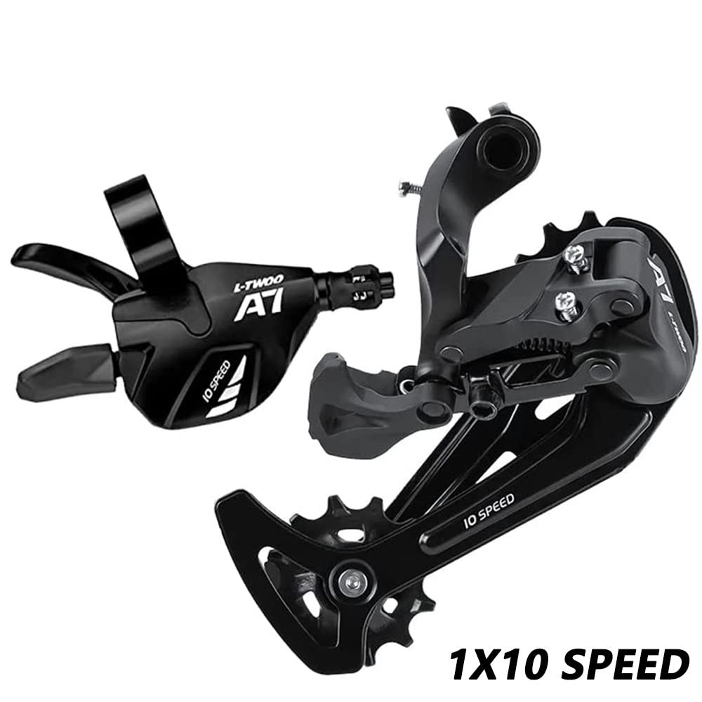 Desviadores para Bicicletas A7 10 Shifter Groupset MTB Bike 1X10 Palanca de gatillo de Velocidad Interruptores de Cambio Trasero Cassette Compatible (Color : 10 Speed Derailleur)