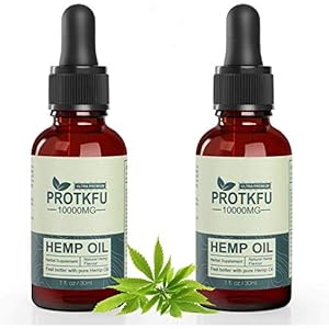 (2 Pack) 10000mg Organic Hemp Oil
