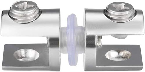 Miniatura 3 de uxcell Soportes de estante de vidrio Soporte de abrazadera de aleación de zinc ajustable de doble cara para 0.315-0.394 in de grosor 4pcs