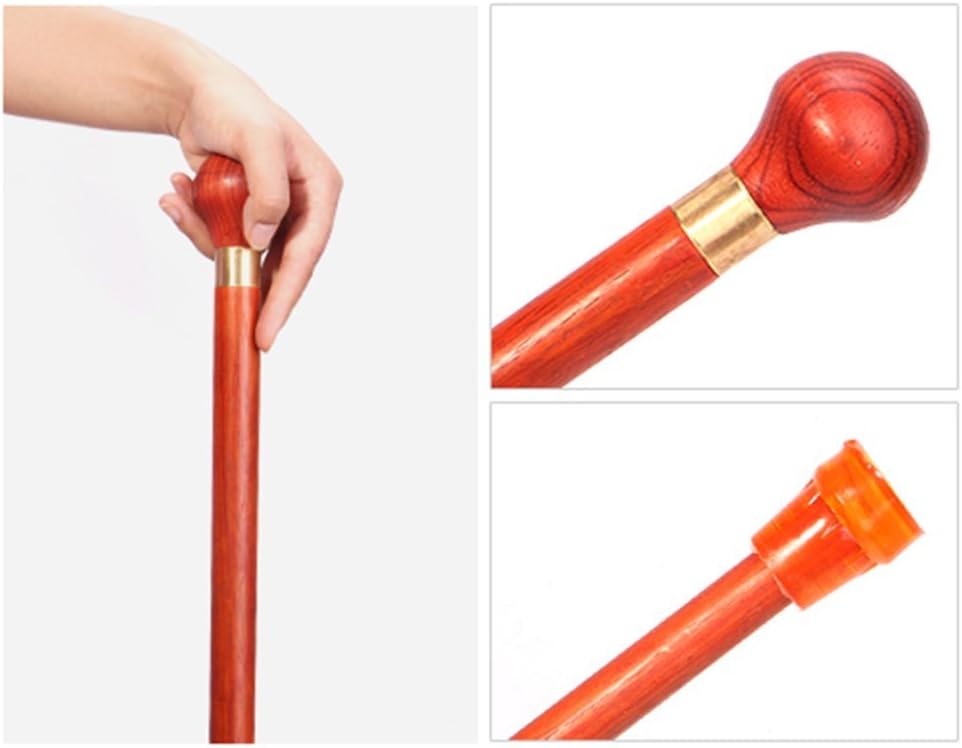 Wooden Cane Faucet Walking Stick Gentleman Cane Non-Slip Crutches Wood Elderly Walker Basket Seniors Gift