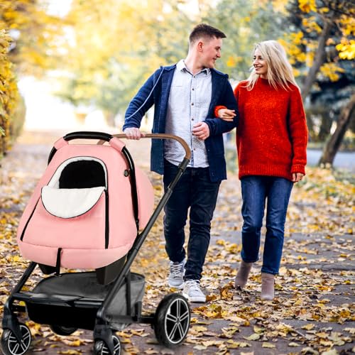 Image of SWESEN Winter Car Seat Covers for Babies, Cozy & Warm Cover, Infant Car Seat Canopy Water Resistant, Universal Cold Weather Shield, Pink