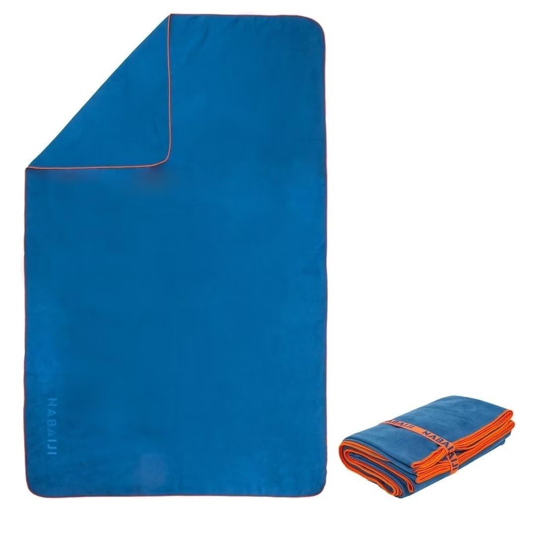 Decathlon Microfiber Towel Size L 80 x 130 cm (Blue)