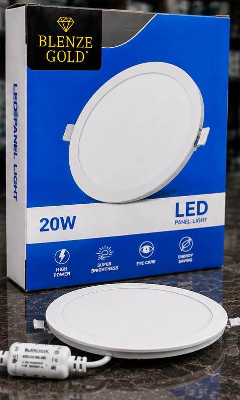 LED Round Panel Light Energy Efficient LED Ceiling Light High Brightness Premium Indoor Lighting for Home Office Shop Kitchen Living Room-image-12