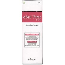 OBril First Cream | For Even-Toned Skin | Reduces Dark Spots, Improves Texture & Skin Tone and Delivers Flawless Skin | Kojic Dipalmitate | Glycolic Acid | 20 g
