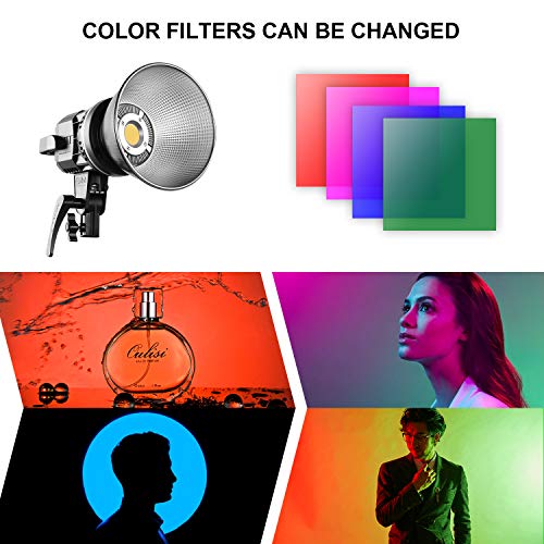 Image of GVM Great Video Maker 80W Portable LED Video Light White 5600K Daylight Balanced Video Light, CRI 97+ Continuous Lighting Bowens Mount for Video Recording, Children Photography, Outdoor Shooting