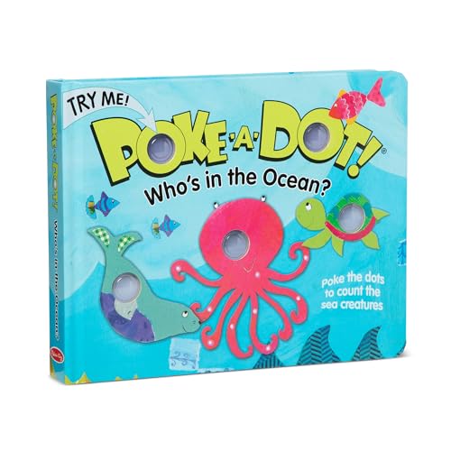 Image of Melissa & Doug Children's Book - Poke-a-Dot: Who’s in the Ocean (Board Book with Buttons to Pop) - FSC Certified