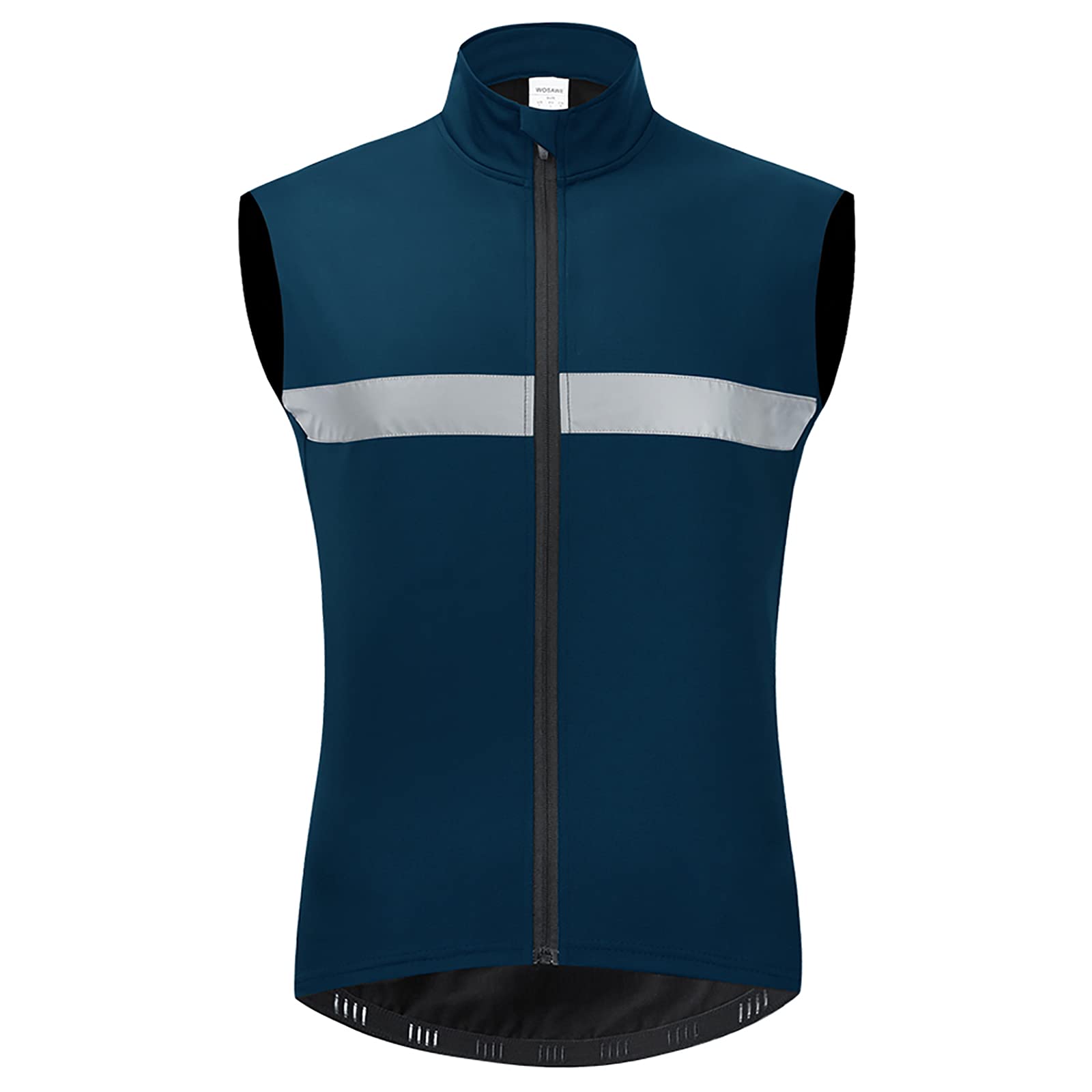 Chaleco de Ciclismo Chaleco de Forro Polar Térmico para Mujer, Chaqueta Reflectante Sin Tirantes de Alta Visibilidad de Invierno Chalecos Correr Lluvia Viento,Azul,L