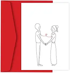 Cartão de Presente Gluuck Fine Line com Envelope, A6 14,8x10,5 cm, Papel Photo Matte 240g/m², (Casal)