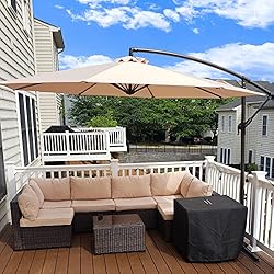 TUMUCUTE 10ft Patio Offset Umbrella Cantilever Patio Umbrella Hanging Market